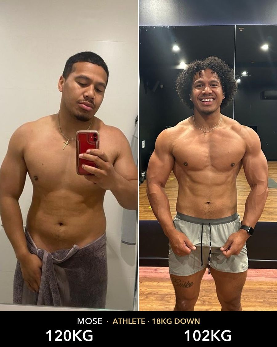 Mose, athlete, 120kg to 102kg